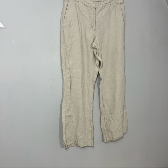 Vintage Pants - Vintage Chico's Tan Linen Pants Casual Summer Slacks Relaxed Fit Trousers Vacay